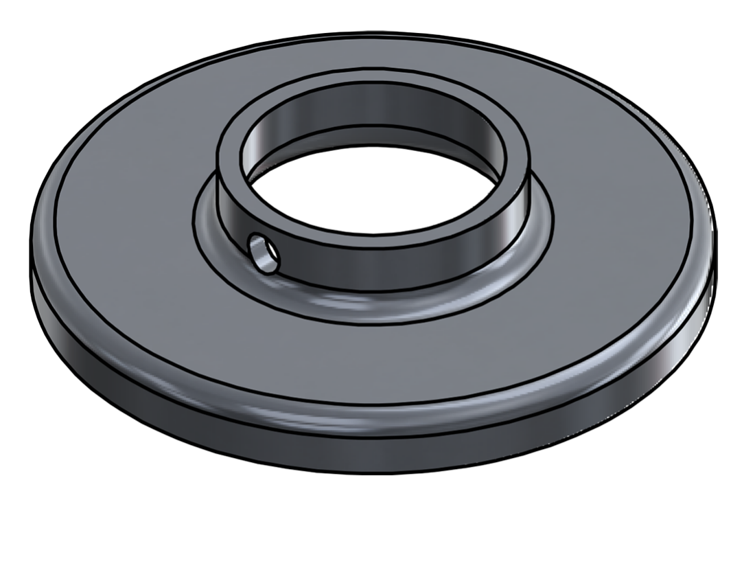 Picture of #RF1505-AL - ALUMINUM 1-1/2" TUBE RAISED BASE FLANGE