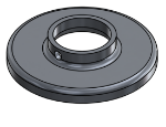 #RF1505-AL - ALUMINUM 1-1/2" TUBE RAISED BASE FLANGE