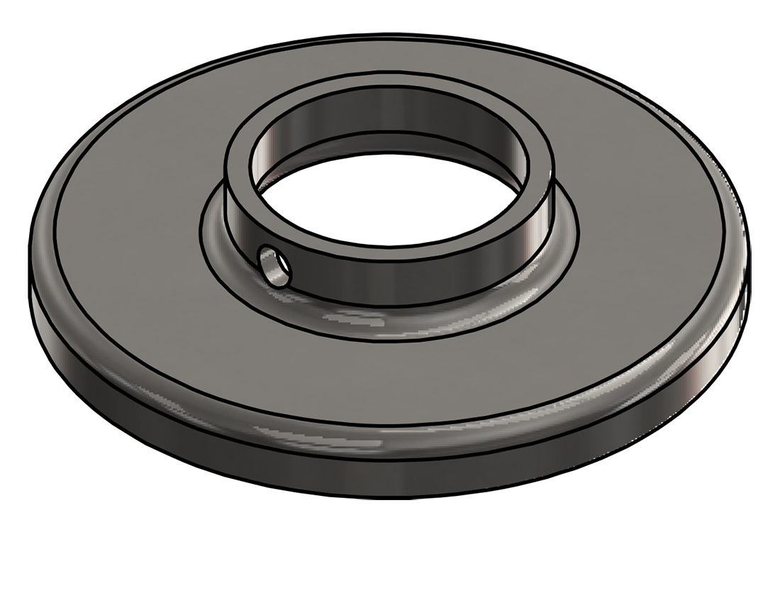 Picture of #RF1505-SS - STAINLESS STEEL 1 1/2" TUBE RAISED BASE FLANGE