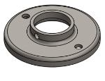 #RF1506 - STEEL 1 1/2" TUBE RAISED BASE FLANGE