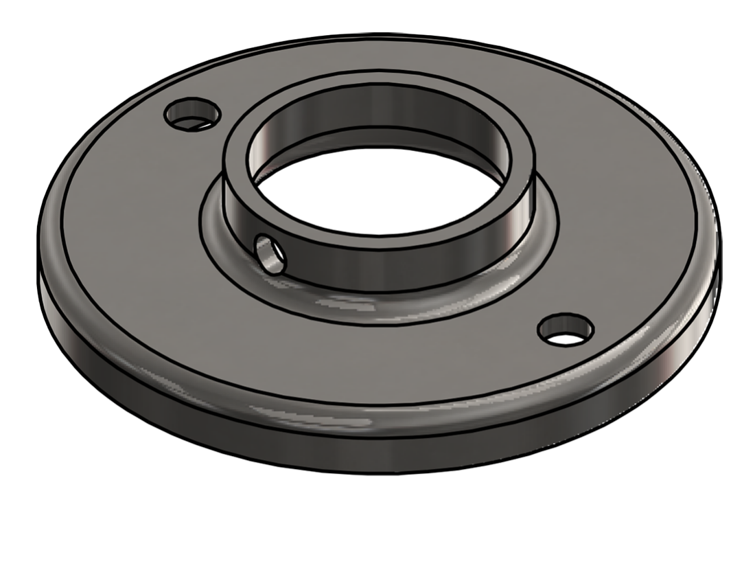 Picture of #RF1506-SS - STAINLESS STEEL 1 1/2" TUBE RAISED BASE FLANGE