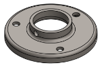 #RF1507 - STEEL 1 1/2" TUBE RAISED BASE FLANGE