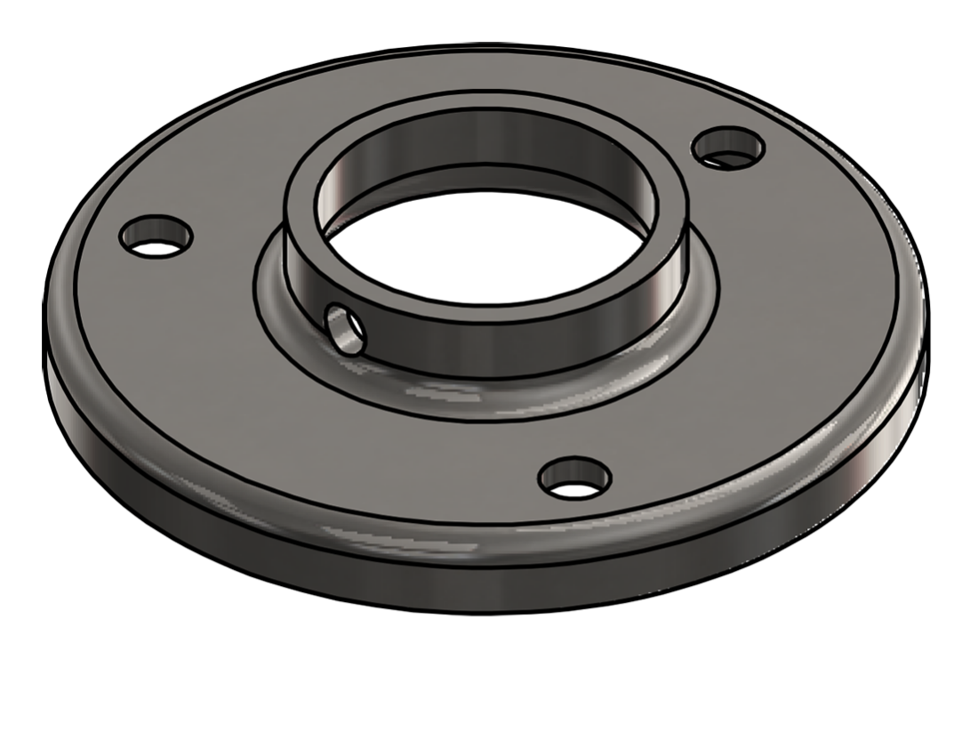 Picture of #RF1507-SS - STAINLESS STEEL 1 1/2" TUBE RAISED BASE FLANGE