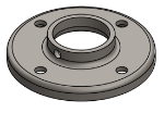 #RF1508 - STEEL 1 1/2" TUBE RAISED BASE FLANGE