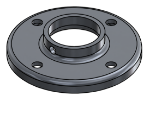 #RF1508-AL - ALUMINUM 1-1/2" TUBE RAISED BASE FLANGE