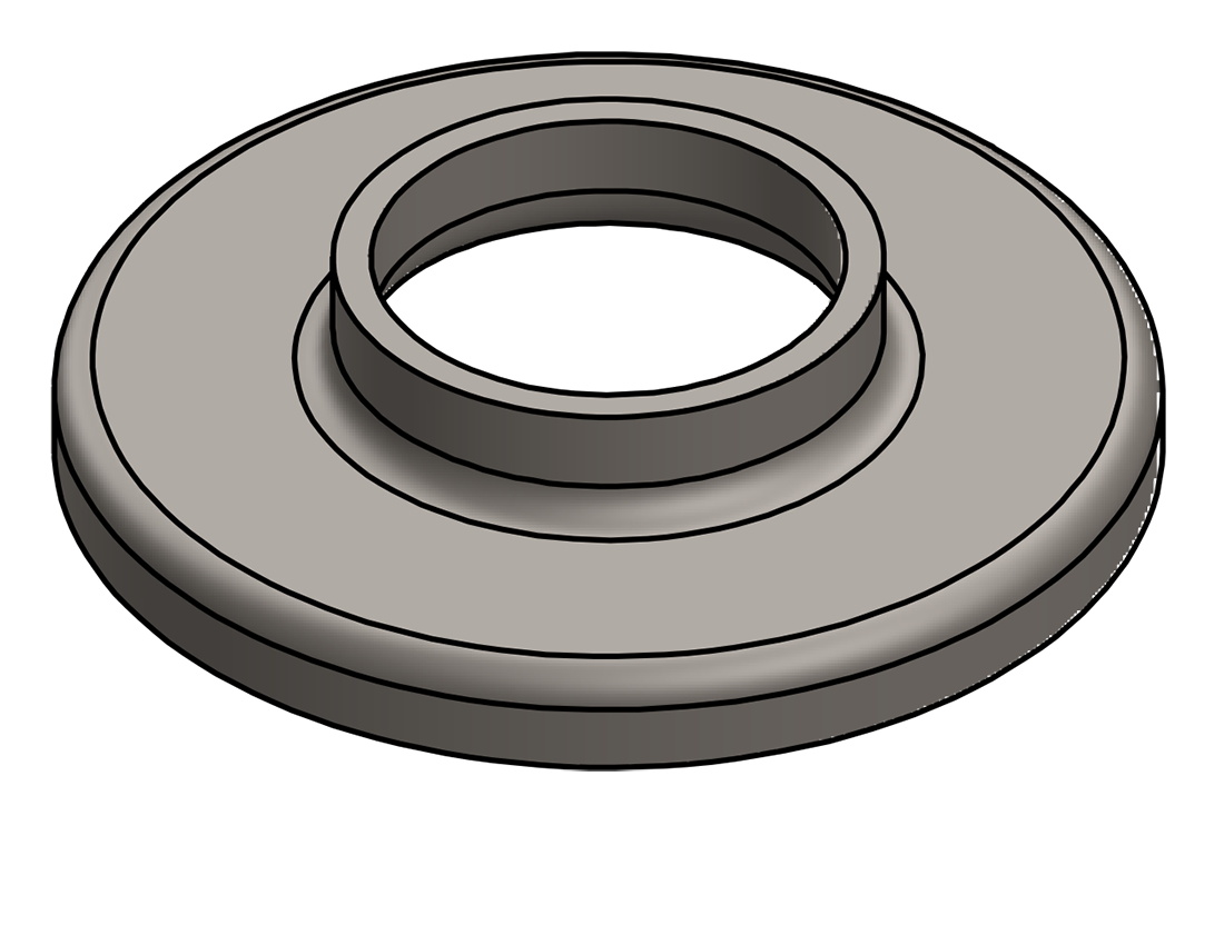 Picture of #RF1660 - STEEL 1-1/4" PIPE RAISED BASE FLANGE