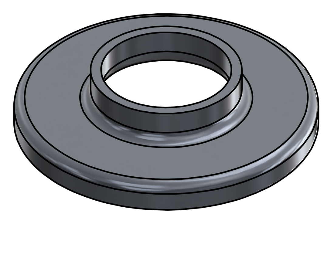 Picture of #RF1660-AL - ALUMINUM 1 1/4" PIPE RAISED BASE FLANGE