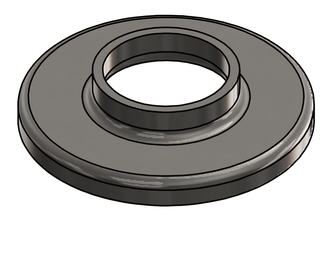 Picture of #RF1660-SS - STAINLESS STEEL 1 1/4" PIPE RAISED BASE FLANGE