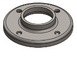 #RF1664 - STEEL 1-1/4" PIPE RAISED BASE FLANGE