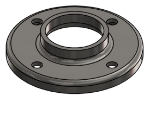 #RF1664-SS - STAINLESS STEEL 1 1/4" PIPE RAISED BASE FLANGE