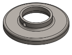 #RF1665 - STEEL 1-1/4" PIPE RAISED BASE FLANGE