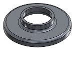 #RF1665-AL - ALUMINUM 1 1/4" PIPE RAISED BASE FLANGE