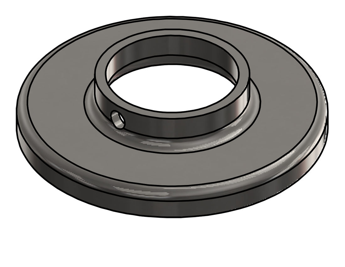 Picture of #RF1665-SS - STAINLESS STEEL 1 1/4" PIPE RAISED BASE FLANGE