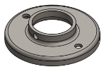 #RF1666 - STEEL 1-1/4" PIPE RAISED BASE FLANGE