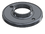 #RF1666-AL - ALUMINUM 1 1/4" PIPE RAISED BASE FLANGE