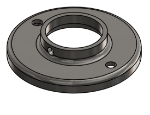 #RF1666-SS - STAINLESS STEEL 1 1/4" PIPE RAISED BASE FLANGE