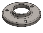 #RF1667 - STEEL 1-1/4" PIPE RAISED BASE FLANGE