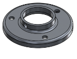 #RF1667-AL - ALUMINUM 1 1/4" PIPE RAISED BASE FLANGE