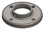 #RF1668 - STEEL 1-1/4" PIPE RAISED BASE FLANGE