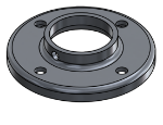 #RF1668-AL - ALUMINUM 1 1/4" PIPE RAISED BASE FLANGE