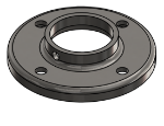 #RF1668-SS - STAINLESS STEEL 1 1/4" PIPE RAISED BASE FLANGE