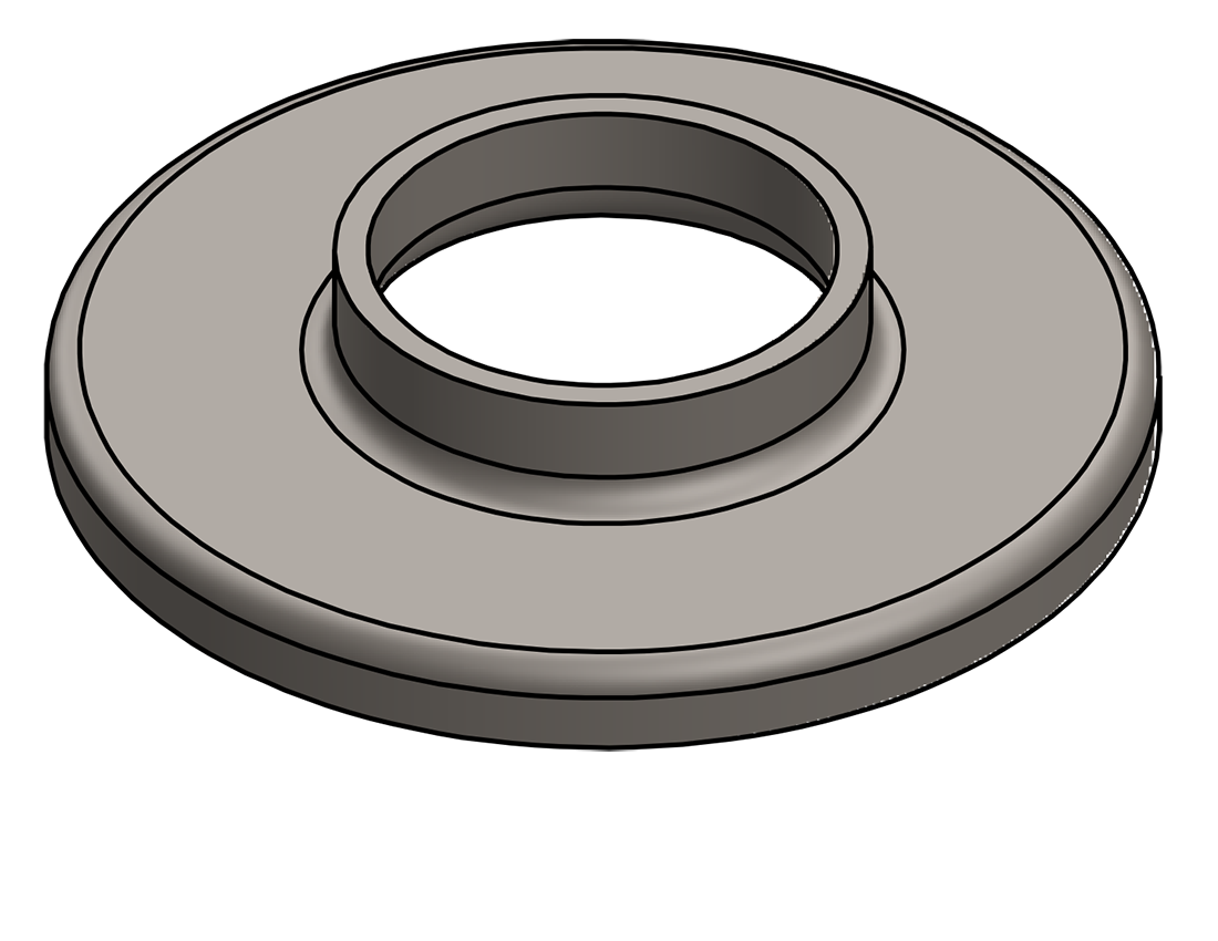 Picture of #RF1900 - STEEL 1-1/2" PIPE RAISED BASE FLANGE