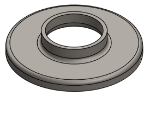 #RF1900 - STEEL 1-1/2" PIPE RAISED BASE FLANGE