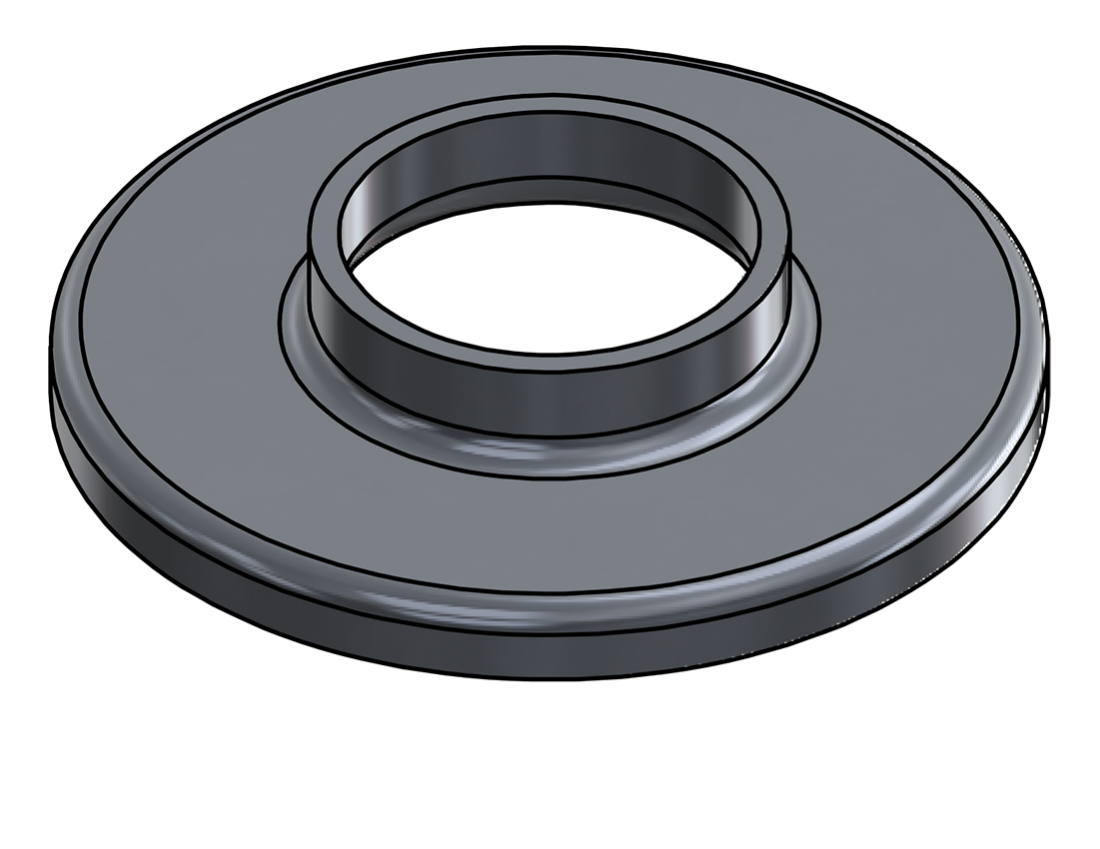 Picture of #RF1900-AL - ALUMINUM 1 1/2" PIPE RAISED BASE FLANGE