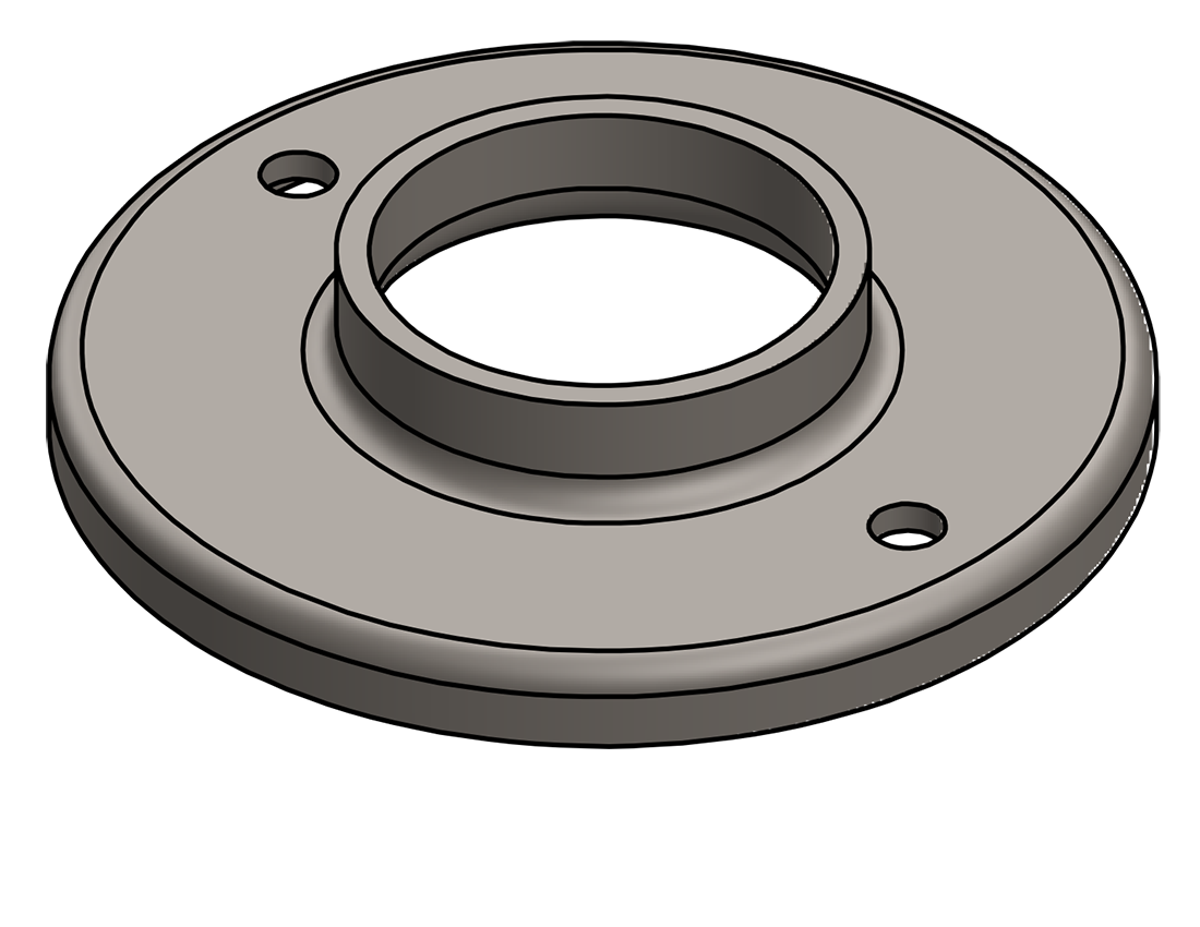 Picture of #RF1902 - STEEL 1-1/2" PIPE RAISED BASE FLANGE