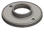 #RF1902 - STEEL 1-1/2" PIPE RAISED BASE FLANGE