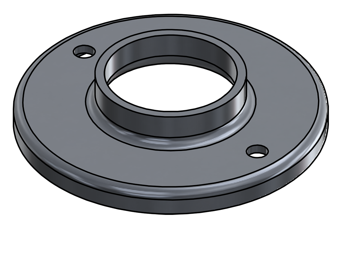 Picture of #RF1902-AL - ALUMINUM 1 1/2" PIPE RAISED BASE FLANGE