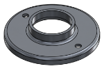 #RF1902-AL - ALUMINUM 1 1/2" PIPE RAISED BASE FLANGE