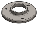 #RF1903 - STEEL 1-1/2" PIPE RAISED BASE FLANGE