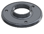 #RF1903-AL - ALUMINUM 1 1/2" PIPE RAISED BASE FLANGE