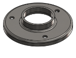 #RF1903-SS - STAINLESS STEEL 1 1/2" PIPE RAISED BASE FLANGE