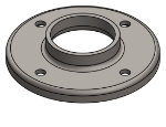 #RF1904 - STEEL 1-1/2" PIPE RAISED BASE FLANGE