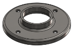 #RF1904-SS - STAINLESS STEEL 1 1/2" PIPE RAISED BASE FLANGE