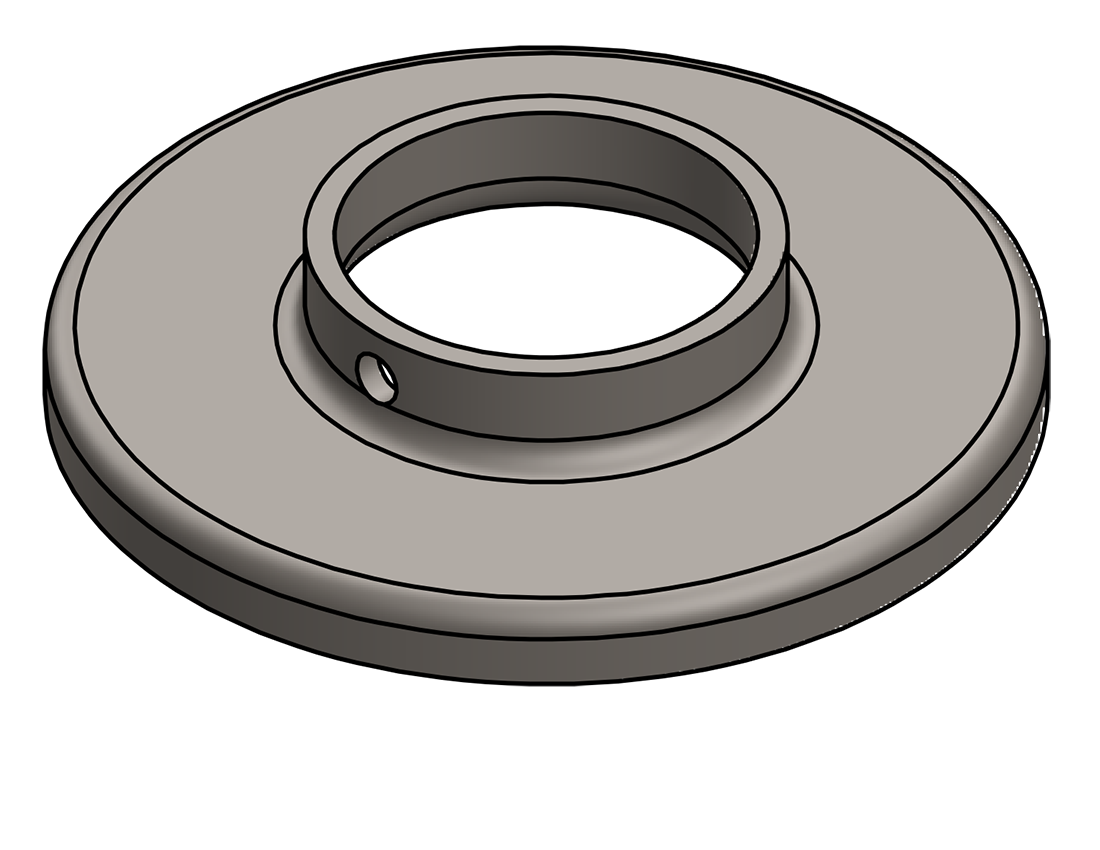 Picture of #RF1905 - STEEL 1-1/2" PIPE RAISED BASE FLANGE