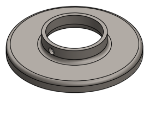 #RF1905 - STEEL 1-1/2" PIPE RAISED BASE FLANGE