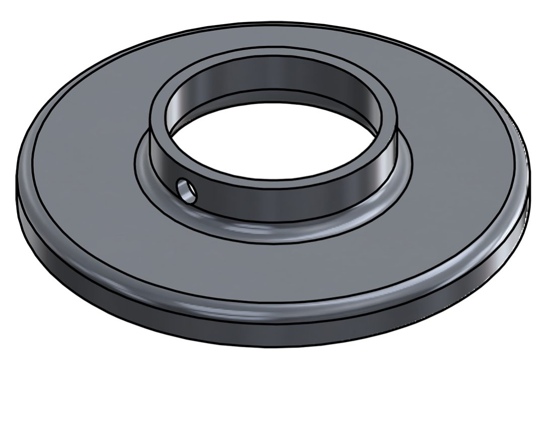 Picture of #RF1905-AL - ALUMINUM 1 1/2" PIPE RAISED BASE FLANGE