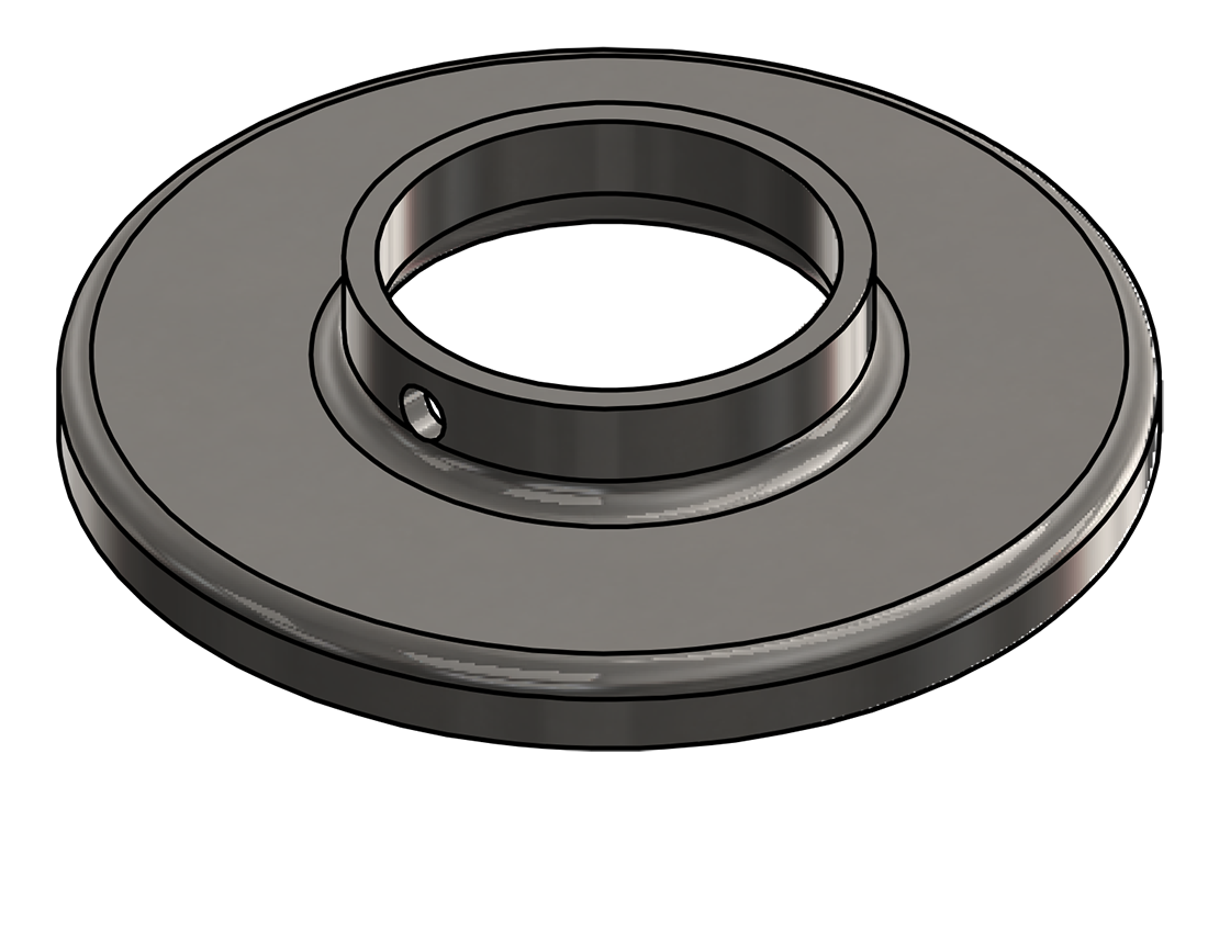 Picture of #RF1905-SS - STAINLESS STEEL 1 1/2" PIPE RAISED BASE FLANGE