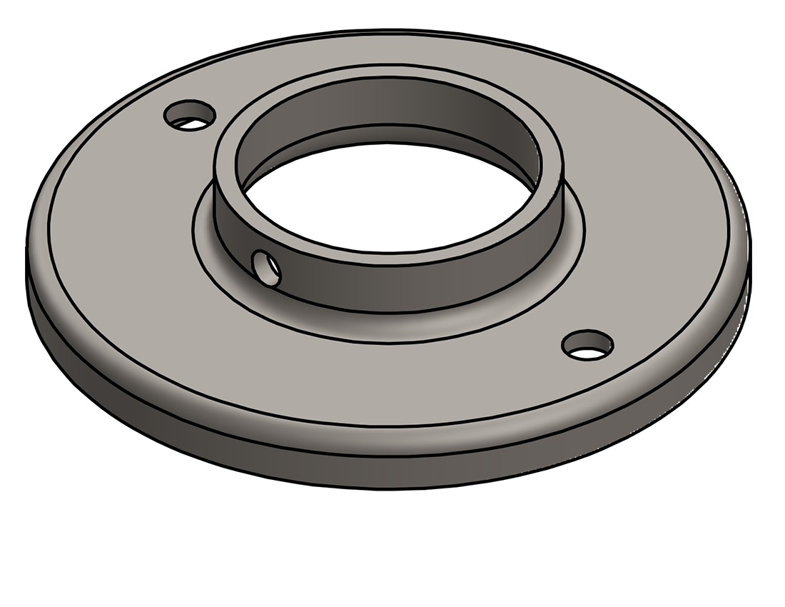 Picture of #RF1906 - STEEL 1-1/2" PIPE RAISED BASE FLANGE