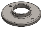 #RF1906 - STEEL 1-1/2" PIPE RAISED BASE FLANGE