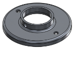 #RF1906-AL - ALUMINUM 1 1/2" PIPE RAISED BASE FLANGE