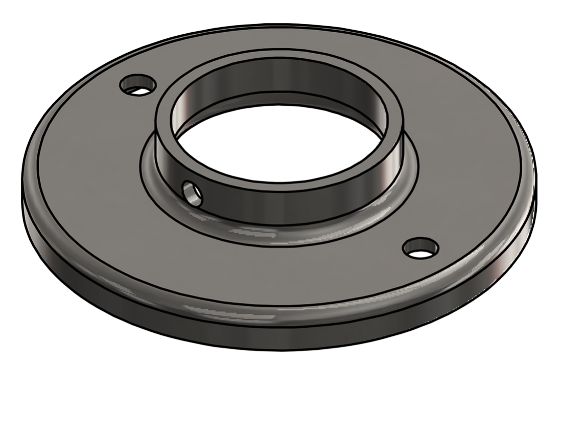 Picture of #RF1906-SS - STAINLESS STEEL 1 1/2" PIPE RAISED BASE FLANGE