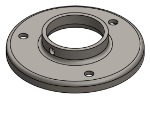 #RF1907 - STEEL 1-1/2" PIPE RAISED BASE FLANGE