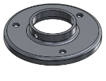 #RF1907-AL - ALUMINUM 1 1/2" PIPE RAISED BASE FLANGE