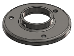 #RF1907-SS - STAINLESS STEEL 1 1/2" PIPE RAISED BASE FLANGE