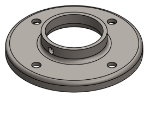 #RF1908 - STEEL 1-1/2" PIPE RAISED BASE FLANGE