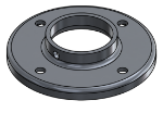 #RF1908-AL - ALUMINUM 1 1/2" PIPE RAISED BASE FLANGE